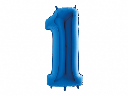 PALLONE MYLAR CM 102 NUMERO 1 BLU
