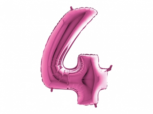 PALLONE MYLAR CM 102 NUMERO 4 FUXIA