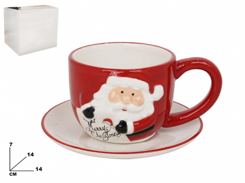 TAZZA BABBO NATALE DECORATIVA NATALIZIA