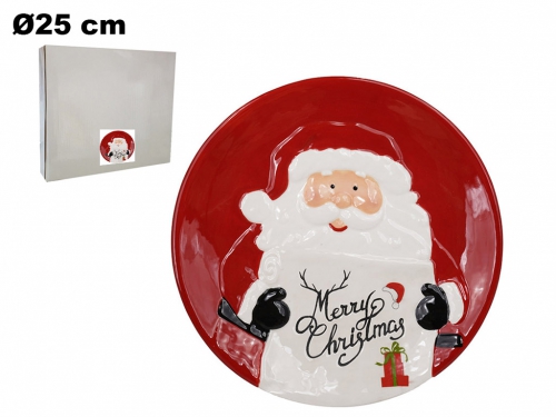 PIATTO BABBO NATALE DECORATIVO NATALIZIO
