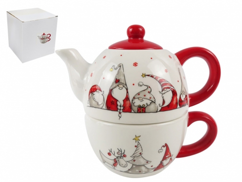 TEIERA CON TAZZA GNOMO DECO. NATALIZIA