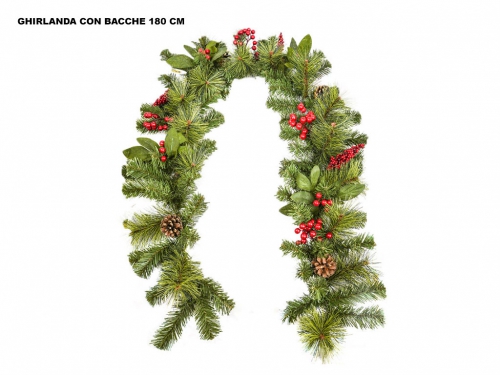 GHIRLANDA CON BACCHE 180 CM