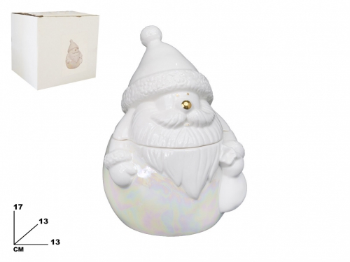 CONTENITORE BABBO NATALE 18 CM