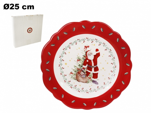 PIATTO BABBO NATALE DECORAT NATALIZIO