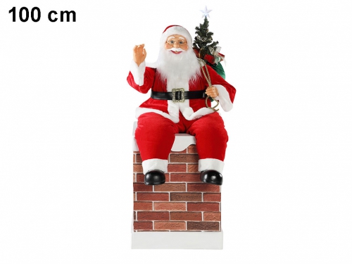 BABBO NATALE SUL COMIGNOLO 100CM