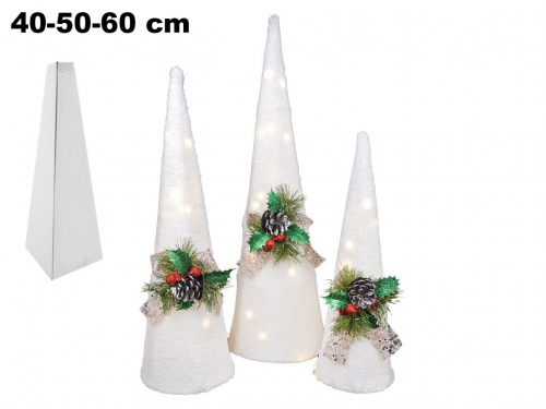 SET 3PZ CONI BIANCO 40/50/60 CM