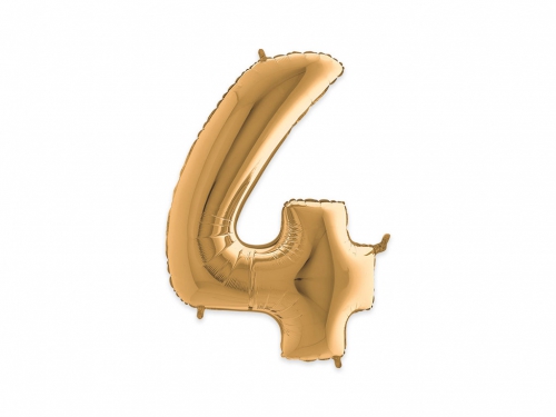 PALLONE MYLAR CM 102 NUMERO 4 ORO