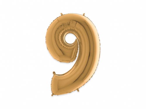 PALLONE MYLAR CM 102 NUMERO 9 ORO