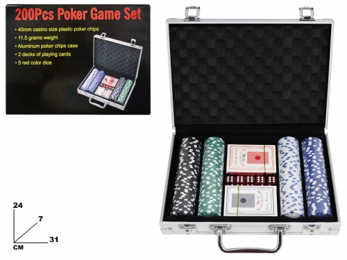 VALIGETTA 200 POKER CHIPS+CARTE RAMINO