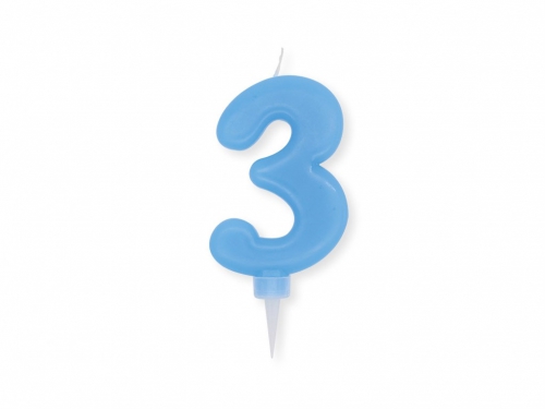 NUM. 3 DI CERA PLUMP CELESTE CM.10