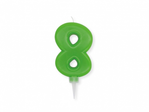 NUM. 8 DI CERA PLUMP VERDE MELA CM.10