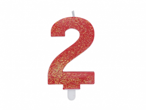 NUM. 2 DI CERA SWEETY ROSSO GLITTER