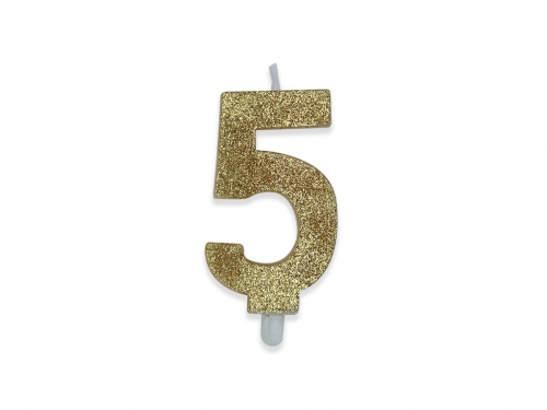NUM. 5 DI CERA SWEETY ORO GLITTER
