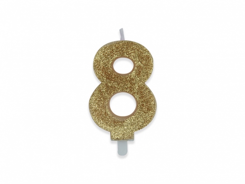 NUM. 8 DI CERA SWEETY ORO GLITTER
