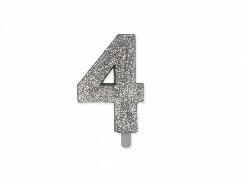 NUM. 4 DI CERA SWEETY ARGENTO GLITTER
