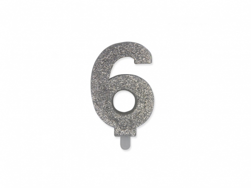 NUM. 6 DI CERA SWEETY ARGENTO GLITTER