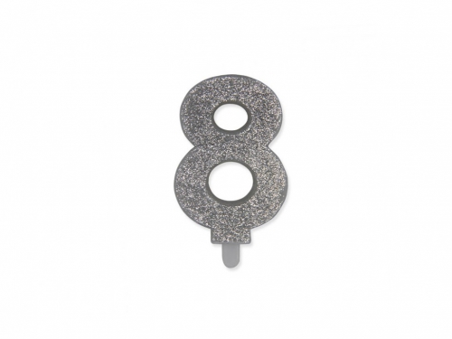 NUM. 8 DI CERA SWEETY ARGENTO GLITTER