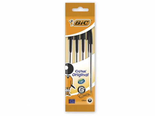 BIC BL. PENNA CRISTAL MEDIUM NERO 4PZ