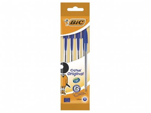 BIC BL. PENNA CRISTAL MEDIUM BLU 4PZ