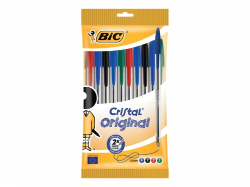 BIC BL. PENNA CRISTAL MEDIUM ASS. 10PZ