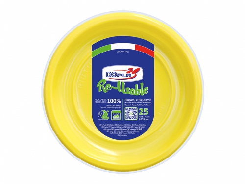 DOPLA PIATTI FRUTTA GIALLO D170 25 PZ