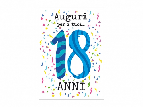 BIGLIETTO AUGURI 18 ANNI 21LO128