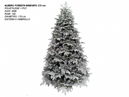 ALBERO FORESTA UMBRA INNEVATO CM 270