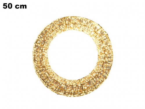 CORONA LUMINOSA L/CALDA 50 CM  2880 LED