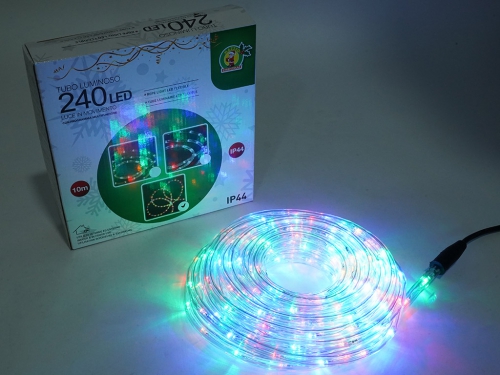 TUBO LUMINOSO 240 LED 10m L/MULTIC MOV