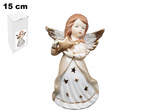 ANGIOLETTO CON LED CON STELLA 15 CM