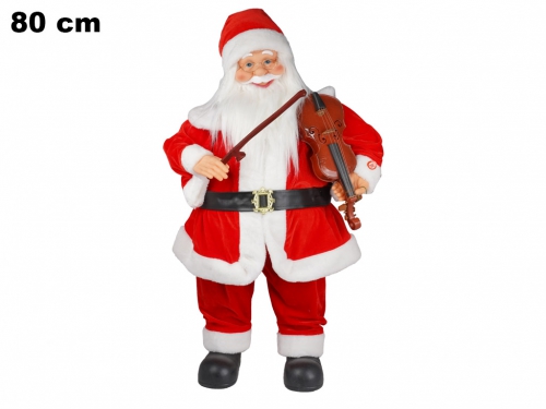 BABBO NATALE CON VIOLINO CM 80