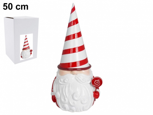 GNOMO CON CAPPELLO A STRISCE CM 50