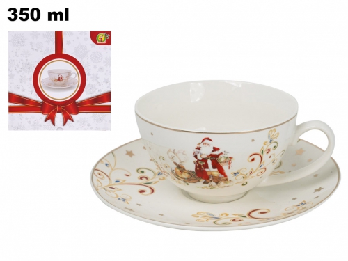 TAZZINA CON PIATTINO DECORATIVA NATALIZI