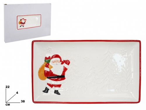 PIATTO RETTANGOLARE DECORATIVO NATAL
