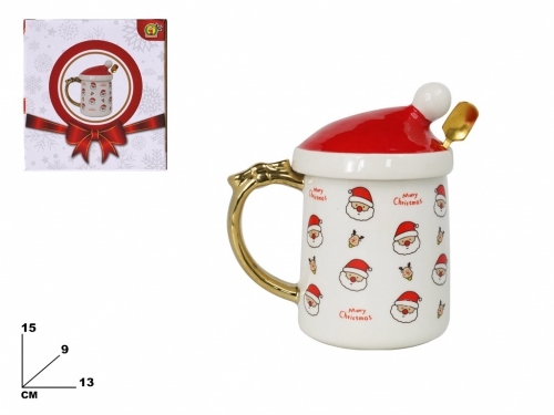 TAZZA DECORATIVA NATALIZIA ROSSA