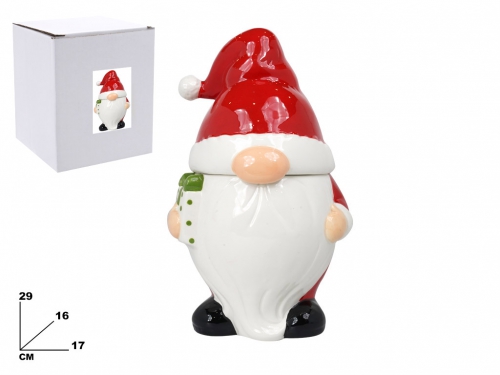 PORTA BISCOTTI DECORATIVO NATALIZIO 29CM
