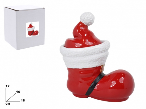 CONTENITORE DECORATIVO NATALIZIO 18 CM