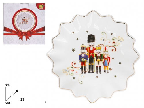 PIATTO DECORATIVO NATALIZIO CON BORDI