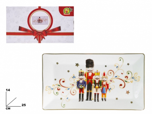 PIATTO RETTANGOLARE DECORATIVO NATALIZIO