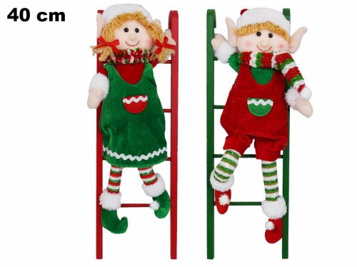 ELFO SU SCALETTA 40 CM 2 ASSORTITI