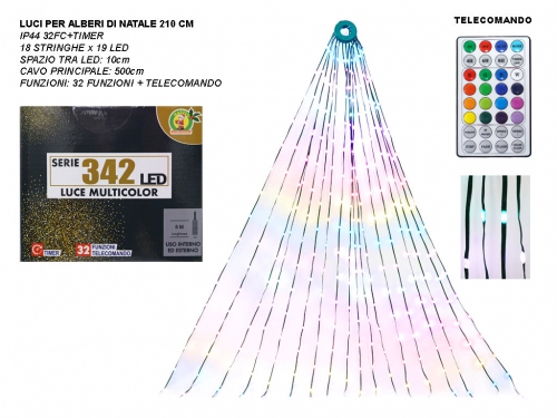 SERIE 342 LED LUCE MULTICOLOR A CASCATA