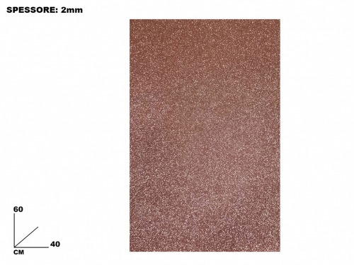 FOGLI EVA ROSA GOLD GLITTER CM 40x60