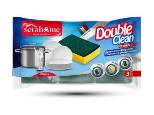 SPUGNA CASA DOUBLE 3PZ COMPACT 7X10CM