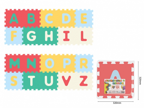 TAPPETINO PUZZLE 10 PZ LETTERE PASTEL