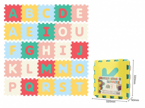 TAPPETINO PUZZLE 5 PZ LETTERE PASTEL