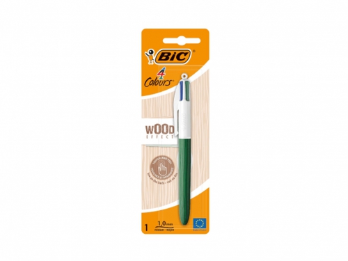 BIC BL. PENNA 4 COLORI WOOD