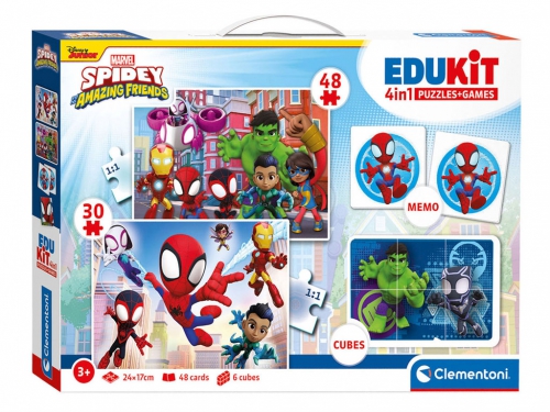 EDUKIT 4 IN 1 PUZZLE-GAMES SPIDEY 18295