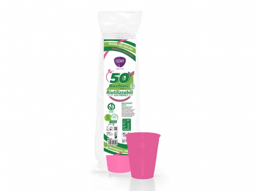CLENDY BICCHIERI RIUTILIZZ.FUCSIA 200ML