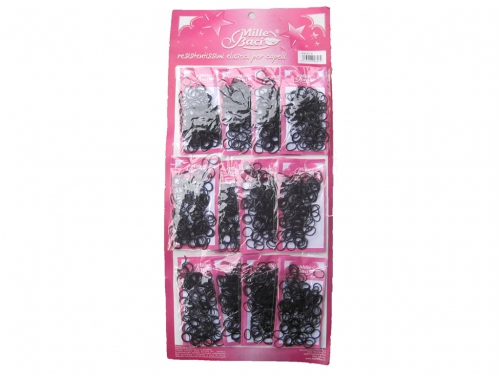 ELASTICI GOMME PER CAPELLI COL. NERO