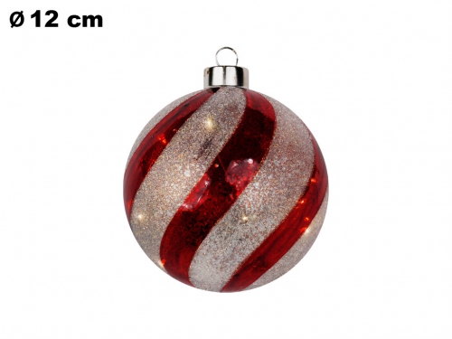 SFERA NATALIZIA DIA 12 CM / 15 LED